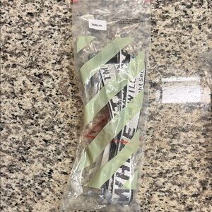 Off-White Black, White & Red Diagonal Logo Industrial Belt